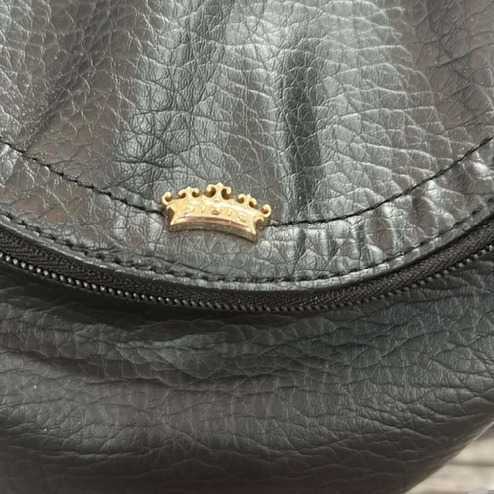 Vintage Juicy Couture Black Backpack With a Gold Crown Accent Pink Interior EUC - Picture 7 of 8